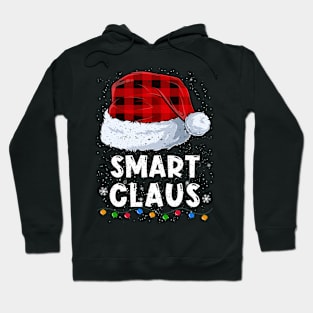 Smart Claus Red Plaid Christmas Santa Family Matching Pajama Hoodie